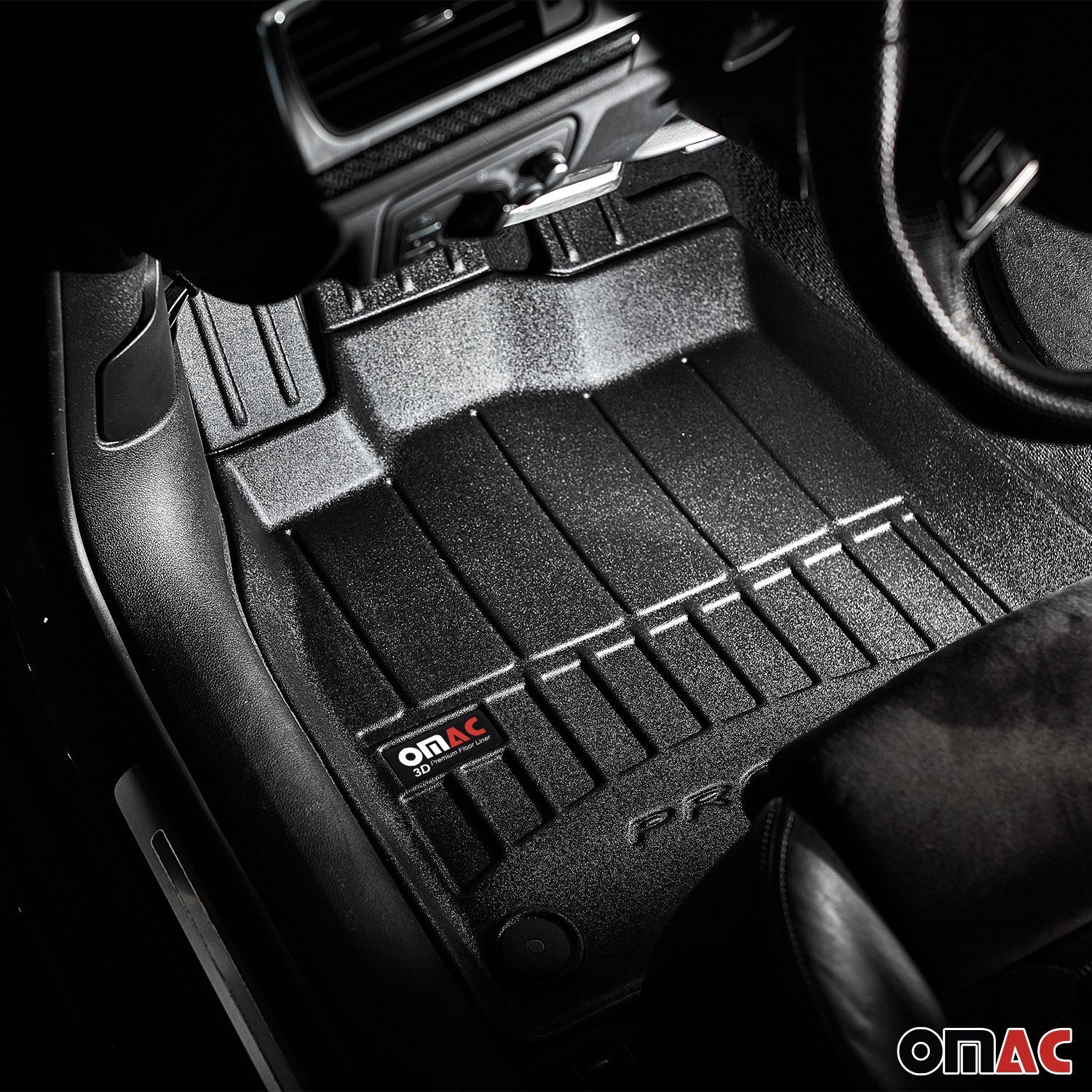 OMAC Gummi Fußmatten für Ford Transit 2000-2013 Premium 3D Automatten Schwarz OMAC DE
