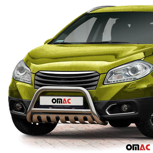 Frontbügelschutz Frontschutzbügel für Suzuki SX4 S-Cross 2013-2022 Silber ABE OMAC DE