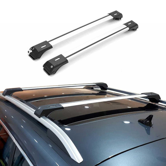 1998-2006 Land Rover Freelander L314 Dachträger-Querträger Aluminium Grau 2x