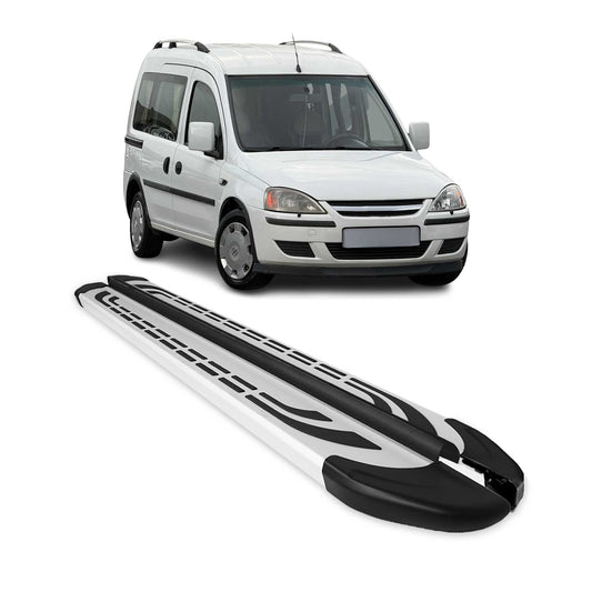 Trittbretter Seitenschweller für Opel Combo 2001-2011 Silber Aluminium 2 tlg