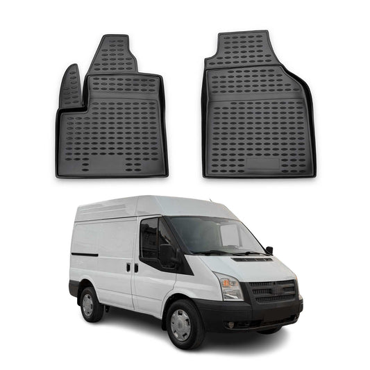 2006-2021 Ford Transit Fußmatten TPE Schwarz 2 tlg