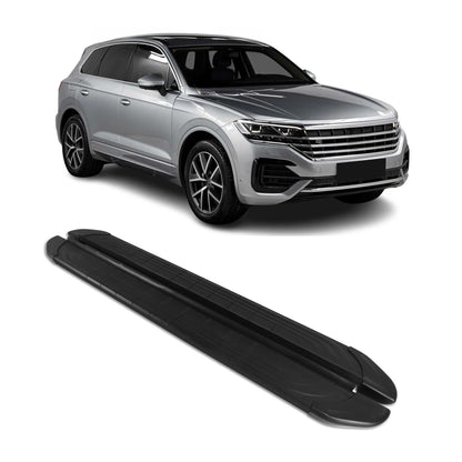 Seitenschweller Trittbretter für VW Touareg 3 2018-2025 Schwarz Alu OMAC DE
