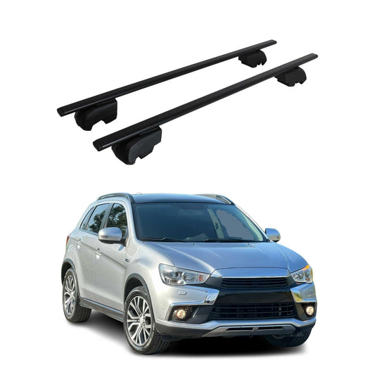 Dachträger Grundtäger für Mitsubishi ASX 2010-2023 75kg Metall Schwarz 2 tlg OMAC DE