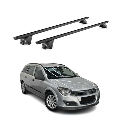 Dachträger Grundtäger für Opel Astra H J Kombi 2004-2015 100kg Alu Schwarz ABE