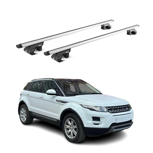 Dachträger für Land Rover Evoque L538 2011-2018 5 tür 90kg Alu Silber 2x ABE OMAC DE