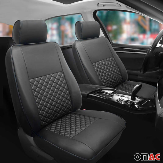 Sitzbezüge Schonbezüge für Mercedes Vito W447 2014-2025 Kunstleder Schwarz 1tlg OMAC DE