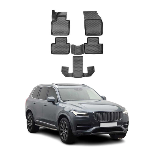 OMAC Fußmatten Gummimatten für Volvo XC90 2019-2025 Automatten Schwarz 4x OMAC DE