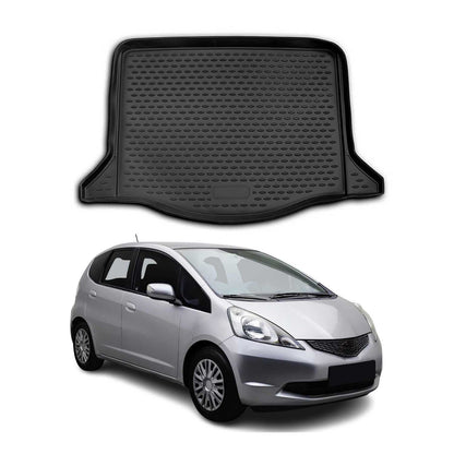 Kofferraummatte Kofferraumwanne für Honda Jazz 2008-2015 Gummi TPE Schwarz OMAC DE
