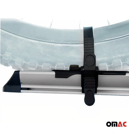 2x Fahrradträger Dachfahrradträger bis 17kg Aluminium Silber Fahrradhalter OMAC DE