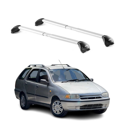 Dachträger Grundtäger für Fiat Palio WeekEnd 1996-2007 5tür 100kg Alu ABE Silber OMAC DE