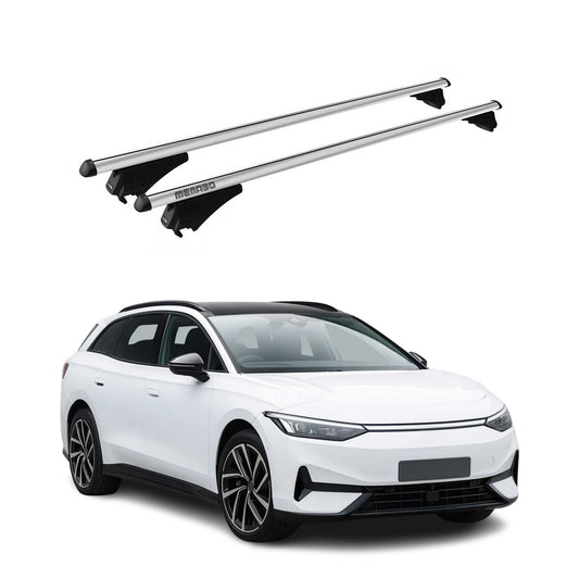 2023-2025 Volkswagen ID7 Menabo Grundträger Dachträger 75kg Aluminium Silber 2 tlg OMAC DE