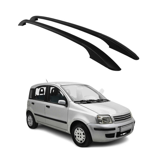 Dachreling Relingträger für Fiat Panda 2003-2012 Aluminium Schwarz 2 tlg OMAC DE