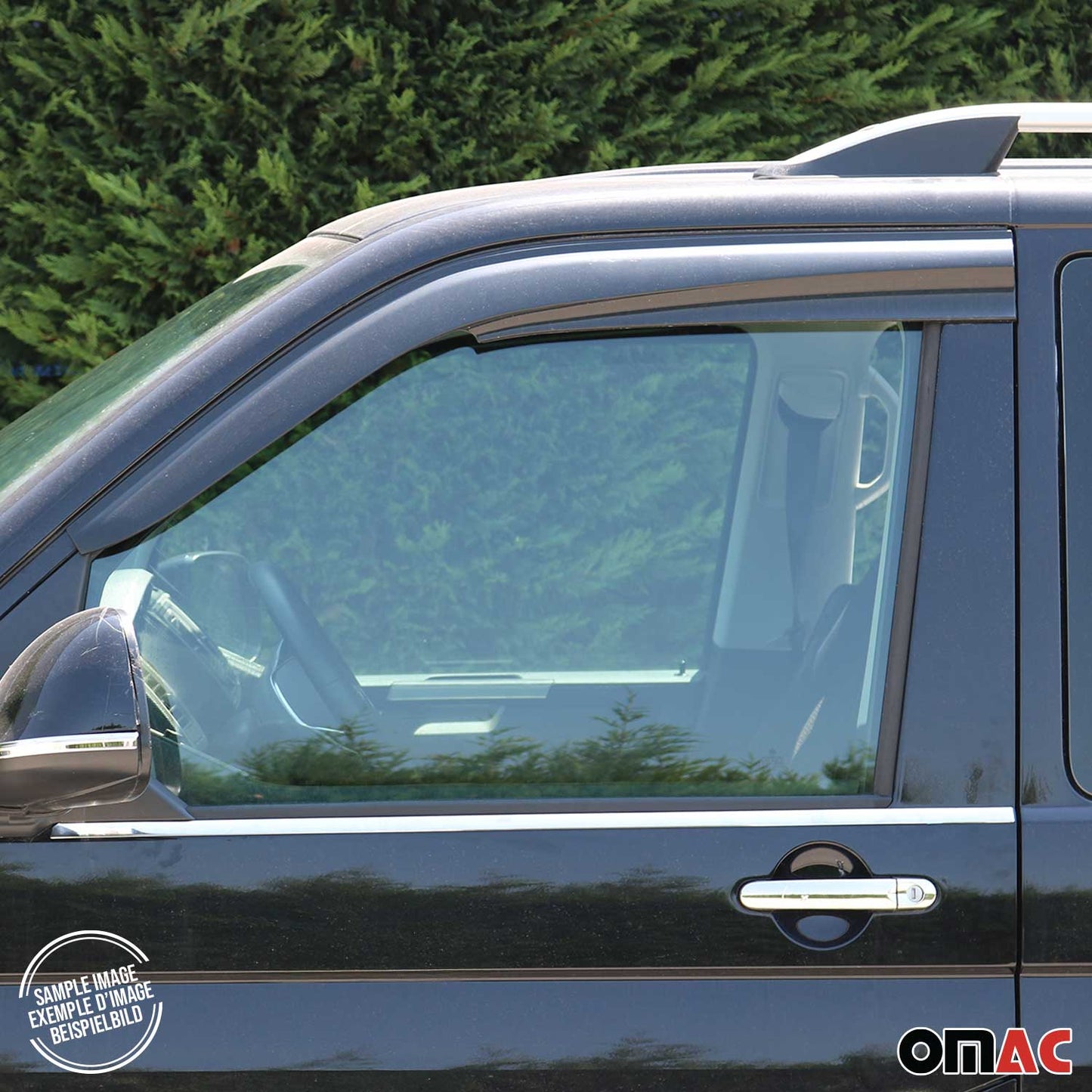 Windabweiser Regenabweiser für VW T5 T6 Transporter 2003-2025 Schwarz 4x