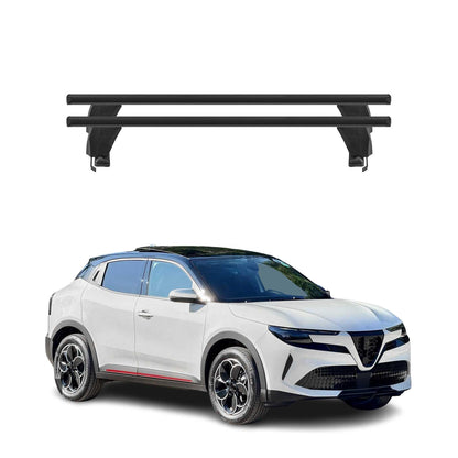 Menabo Dachträger Grundträger für Alfa Romeo Junior 2024-2025 ABE Alu Schwarz 2x OMAC DE