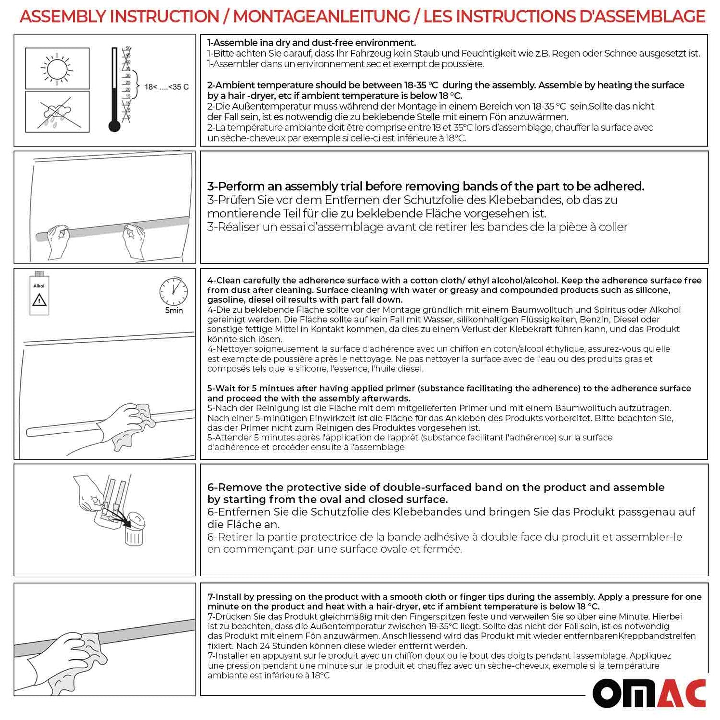 Türschutzleiste Seitentürleiste Türleisten für Citroen C4 2004-2010 Edelstahl 4x OMAC DE