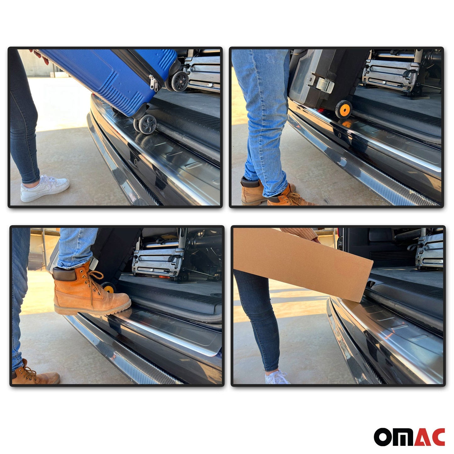 OMAC Ladekantenschutz Stoßstange für Mini Countryman R60 2010-17 Chrom Gebürstet OMAC DE