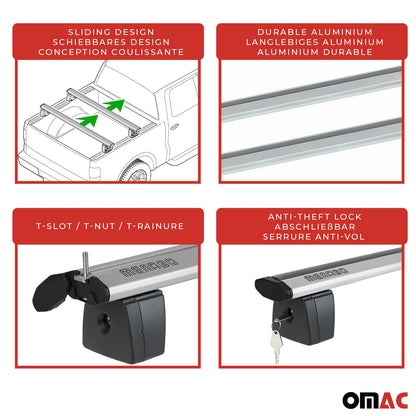 Menabo Dachträger für Universal Laderaumrollo-Querträger Ladeflächenträger 2x OMAC DE