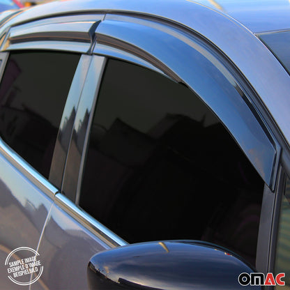 Windabweiser Regenabweiser für Renault Clio 5 2019-2025 Schwarz 4x