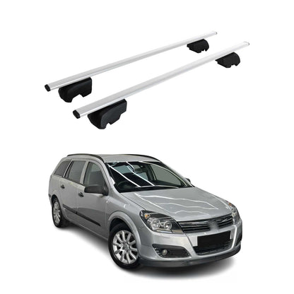 Dachträger Grundtäger für Opel Astra H Kombi 2004-2010 75kg Metall Silber 2 tlg OMAC DE