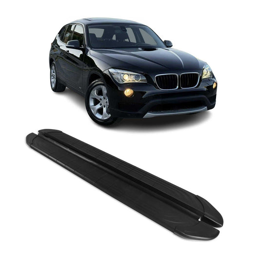 Seitenschweller Trittbretter für BMW X1 2009-2015 Schwarz Aluminium 2 tlg OMAC DE