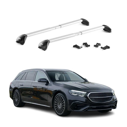 Dachträger für Mercedes E Klasse Kombi S213 2017-2023 100kg Alu Silber 2x ABE OMAC DE