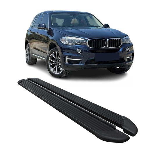 Trittbretter Seitenschweller für BMW X5 2014-2018 Aluminium Schwarz 2 tlg
