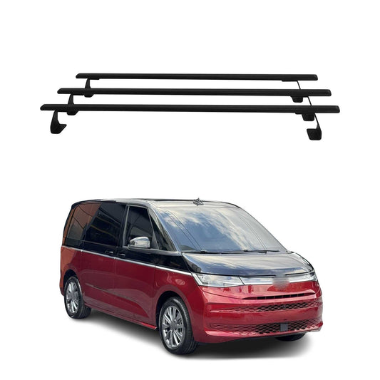 Dachträger Grundtäger für VW T7 Multivan 2021-2025 75kg Stahl Schwarz 3 tlg OMAC DE
