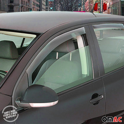 Motorhaube Deflektor Windabweiser Regenabweiser Set für Audi Q7 4L 2006-2015 OMAC DE
