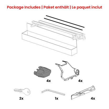 Dachträger Grundtäger für Ford Edge 2016-2021 100kg Aluminium Silber 2tlg ABE
