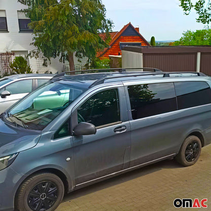 Dachreling Dachgepäckträger für VW Transporter T7 2024-2025 L2 Langer Schwarz 2x OMAC DE