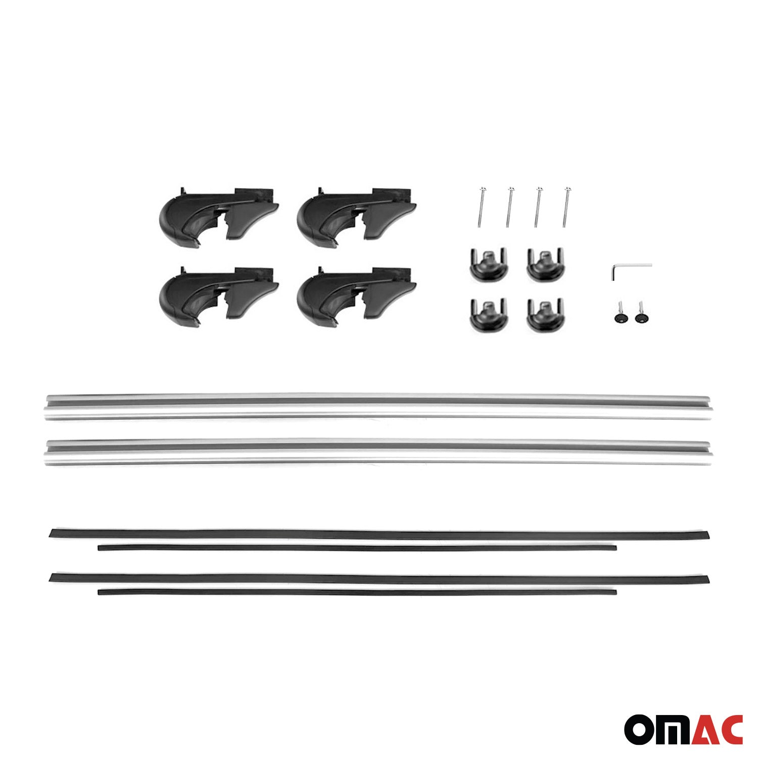 Dachträger Grundtäger für Audi A4 B8 Avant 2008-2012 Pre-FL 75kg Alu Silber 2x OMAC DE