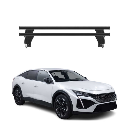 Menabo Dachträger Grundträger für Peugeot 408/408 X 2022-2025 Alu Schwarz 2tlg OMAC DE