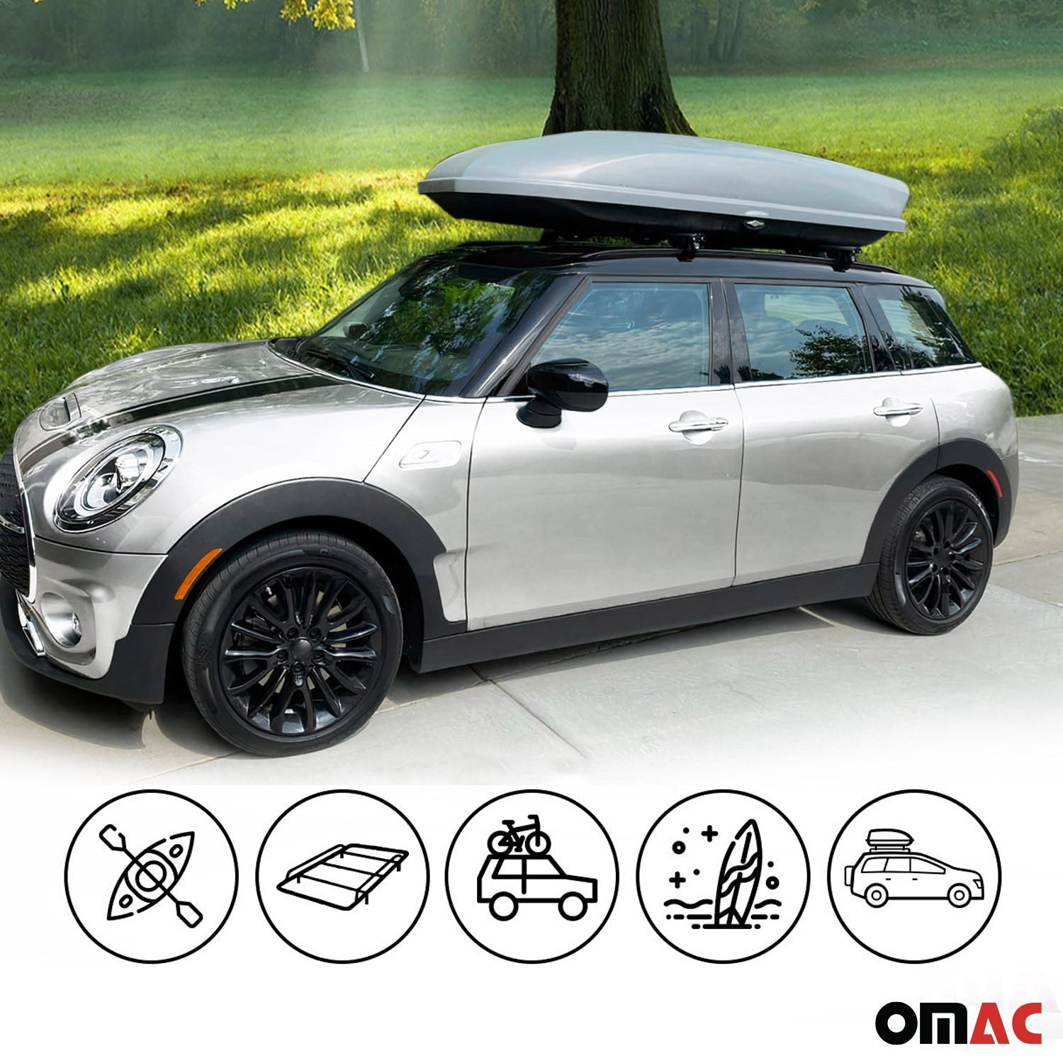 Dachträger Grundtäger für Mitsubishi Outlander 2012-2021 100kg Alu Silber 2x ABE OMAC DE