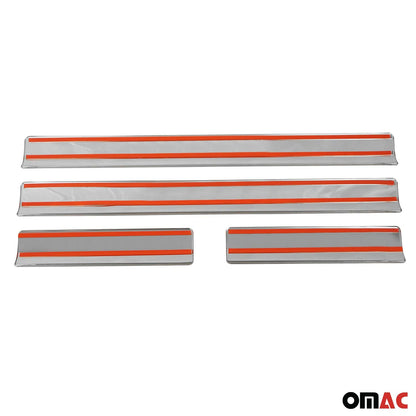 Einstiegsleisten Türschweller für Opel Vectra B 1995-2002 Edelstahl Silber 4tlg OMAC DE
