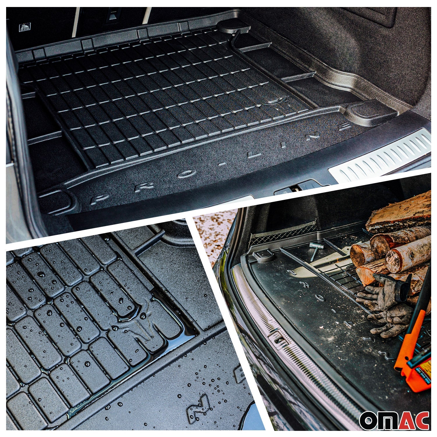 OMAC Fußmatten & Kofferraumwanne Set für Audi A4 B9 Limo 2015-2025 Gummi 5x OMAC DE