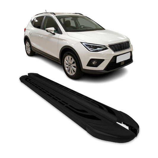 Trittbretter Seitenschweller für Seat Arona 2017-2025 Schwarz Aluminium 2 tlg - autoseifert.com