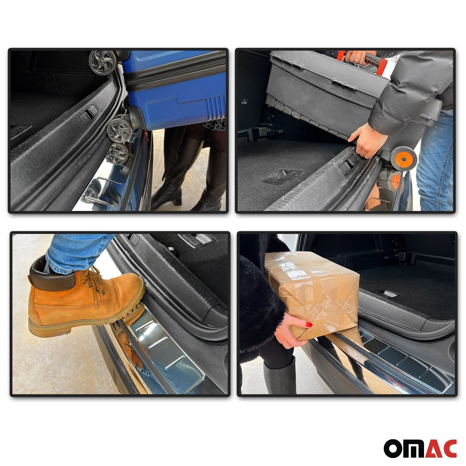 OMAC Ladekantenschutz Stoßstangenschutz für Volvo XC90 2015-25 Edelstahl Silber OMAC DE