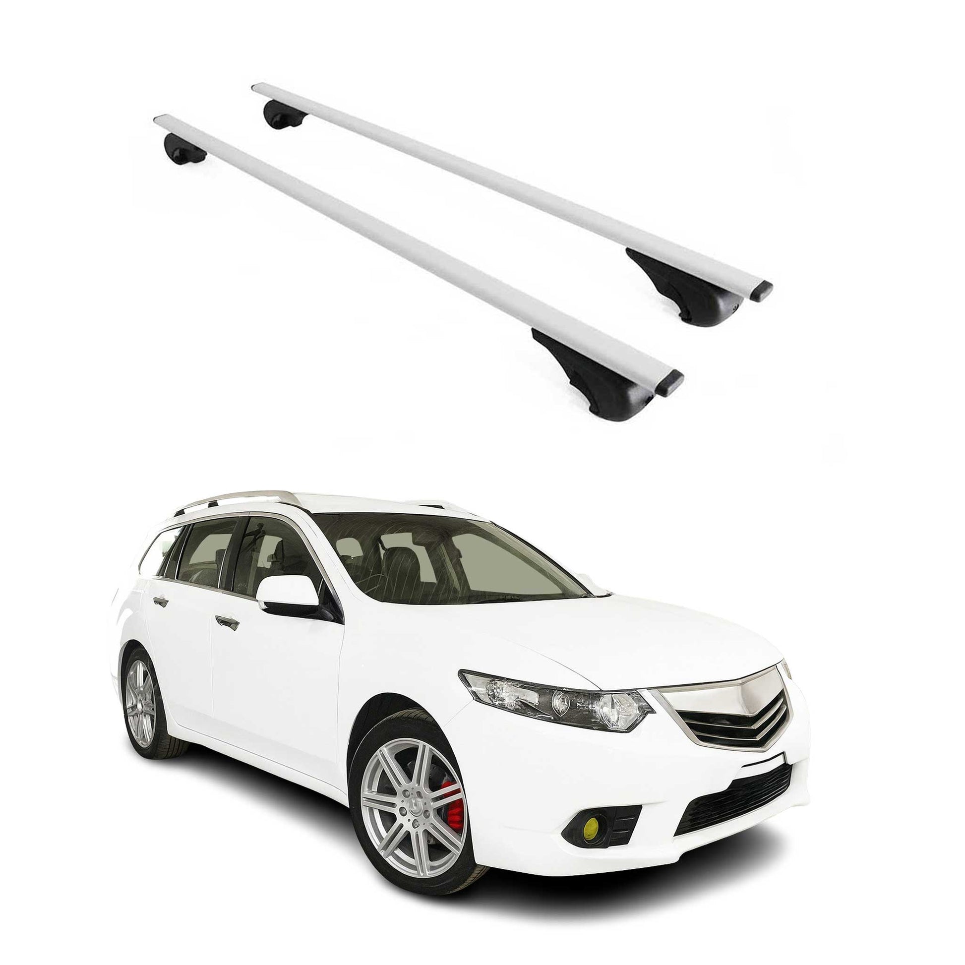 Dachträger Grundtäger für Acura TSX Sportwagon 2010-2014 75kg Metall Silber 2x OMAC DE