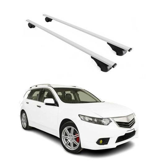 Dachträger Grundtäger für Acura TSX Sportwagon 2010-2014 75kg Metall Silber 2x OMAC DE