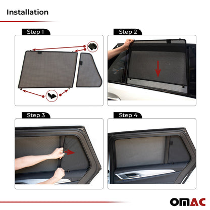 Sonnenschutz Seitenfenster für BMW 5er Touring G31 2017-2023 Heckscheibe 2tlg OMAC DE