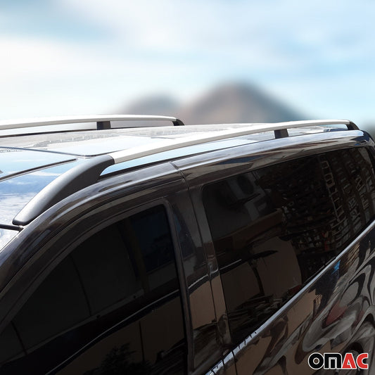 Dachreling + Dachträger Satz für VW Touareg 7L 2002-2010 Alu Silber OMAC DE