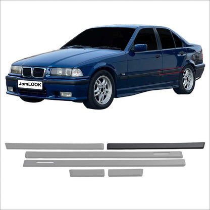 JOM Seitenleisten Türleisten für BMW 3er E36 Limo Touring schwarz 6tlg OMAC DE