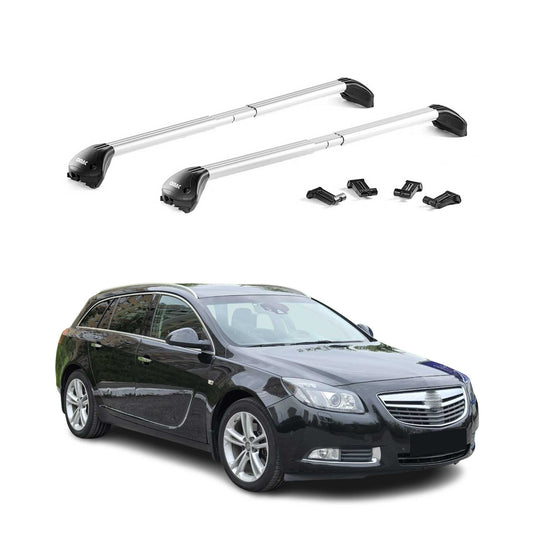 Dachträger Grundtäger für Opel Insignia A B Kombi 2008-2022 100kg Alu Silber ABE OMAC DE