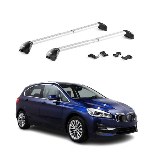 Dachträger Grundtäger für BMW 2er Active Tourer F45 2014-2021 100kg Alu Grau ABE OMAC DE