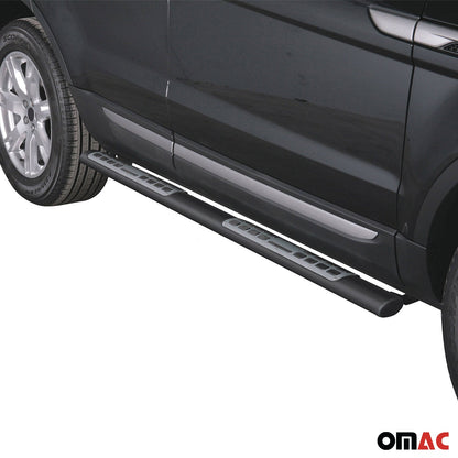 Stahl Seitenschweller Schwellerrohre für Range Rover Evoque 2011-2015 Schwarz OMAC DE