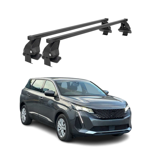 Menabo Dachträger Grundträger für Peugeot 5008 II 2020-2024 FL Stahl Schwarz 2x OMAC DE