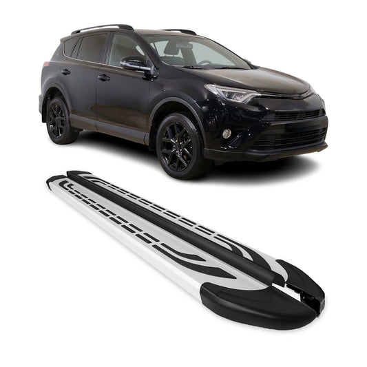 Trittbretter Seitenschweller für Toyota RAV4 Hybrid 2018-2025 Silber 2 tlg