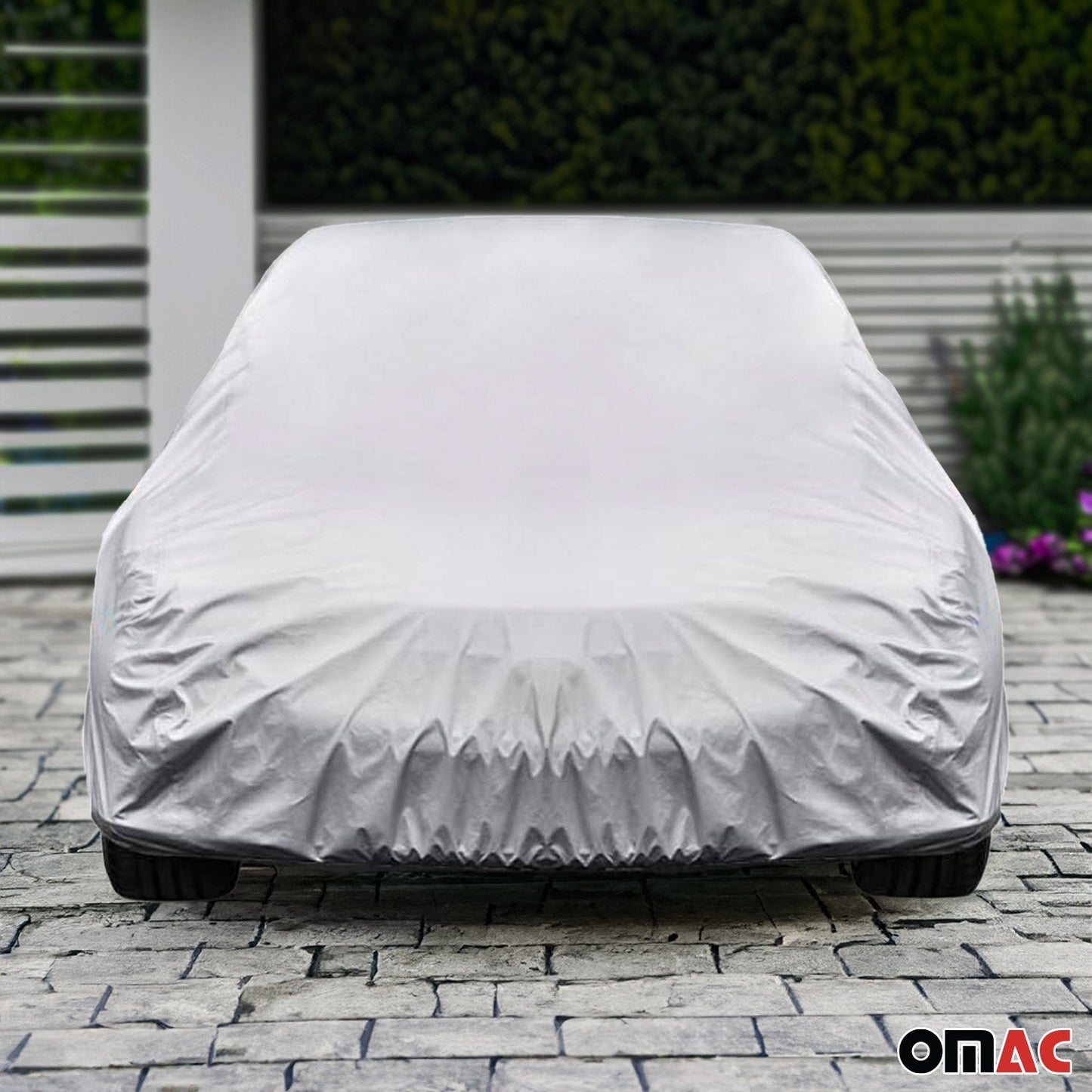 Auto Schutzhülle Vollgarage Autoabdeckung Universal Grau 470x190x155 OMAC DE
