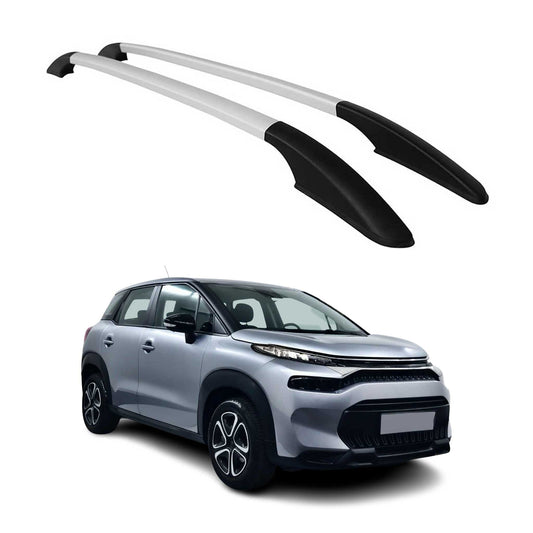 Aluminium Dachreling Relingträger für Citroen C3 Aircross 2017-2024 Silber 2x OMAC DE