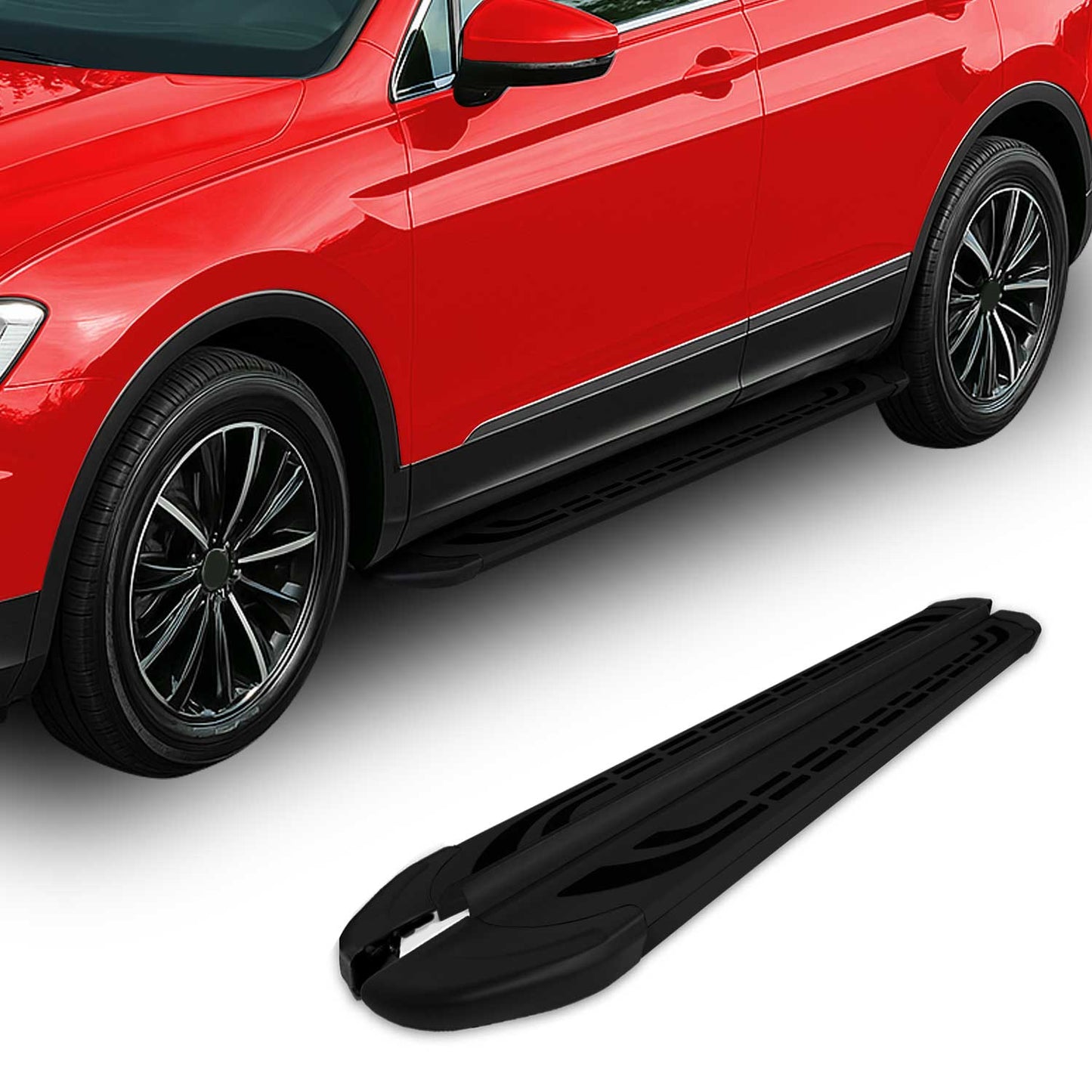 Trittbretter Seitenschweller Seitenbretter für Audi Q7 2015-2025 Alu Schwarz